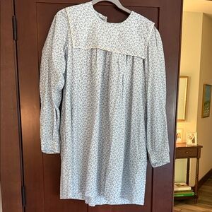 Ciao Lucia Floral Blue Long-Sleeve mini Dress